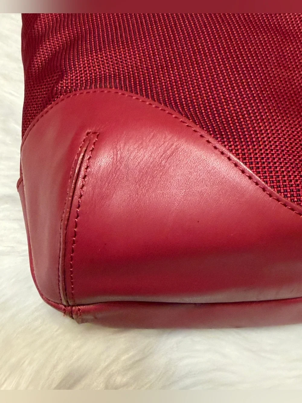 L.L. Bean Buckle Crossbody Messenger Bag Canvas with Leather Trim
